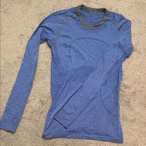 Lululemon Blue Long Sleeve Athletic Shirt